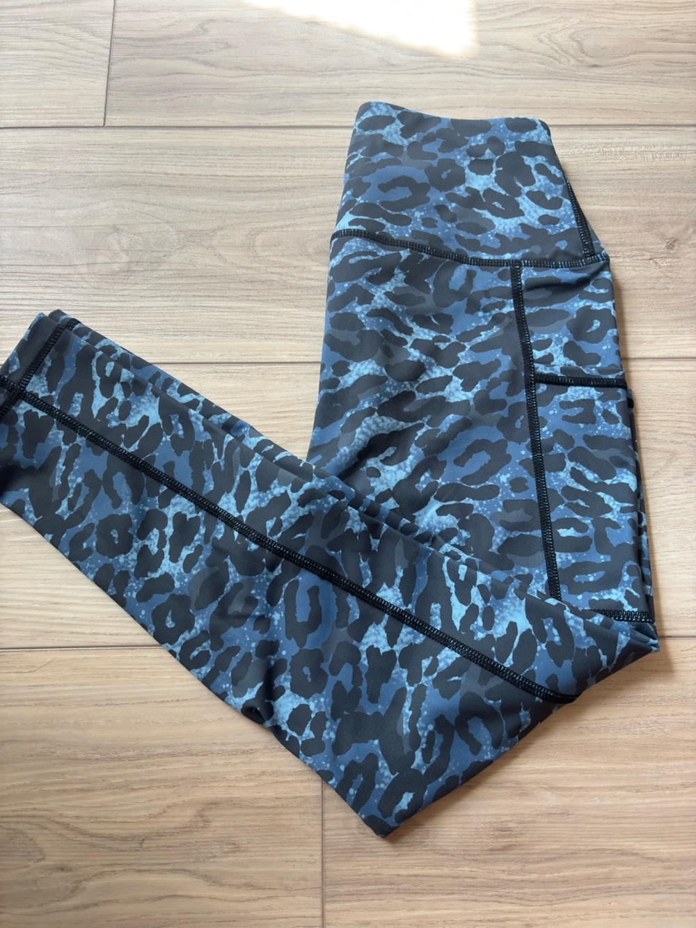 ROE Blue Camo Print Kids Leggings